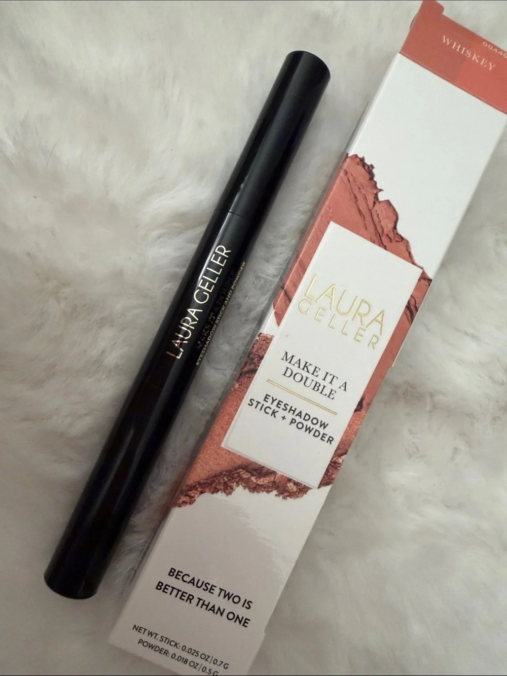 Laura Geller Make It A Double Eyeshadow Stick + Powder  whiskey NEW